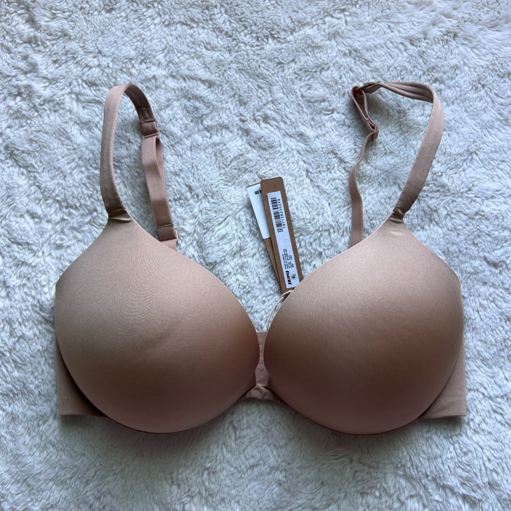 Skims Ultimate Push Up Plunge Bra Clay BR-UWR-1881 Women's Size 32DD NEW - Picture 4 of 12